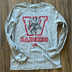 Under Armour Wisconsin Badger Heat Gear Tee - Medium